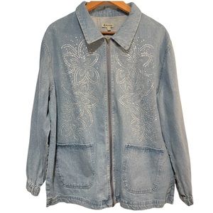 Jean zip-up jacket
